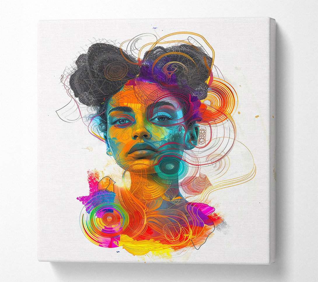  A Canvas Print of Orange Swirls Of Identity Canvas Art