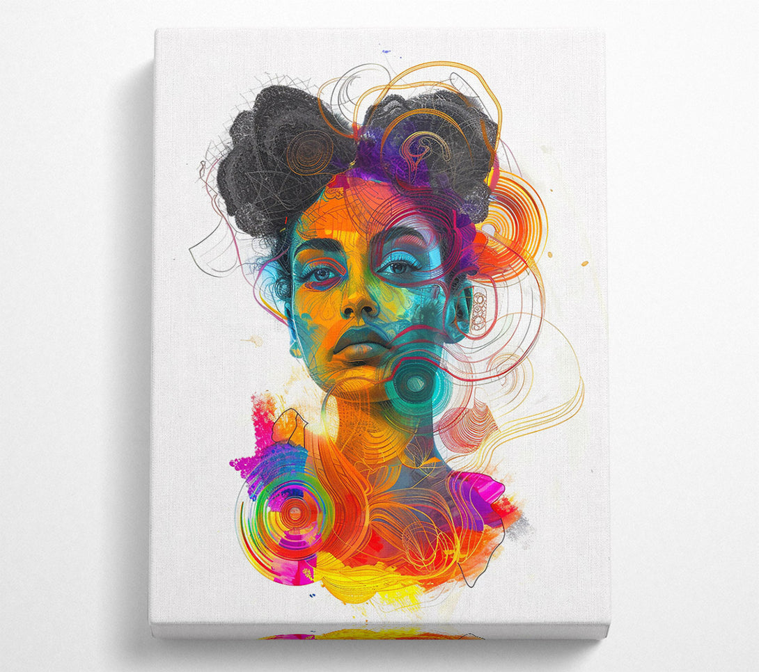  A Canvas Print of Orange Swirls Of Identity Canvas Art