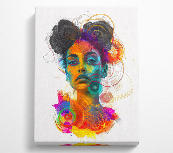  A Canvas Print of Orange Swirls Of Identity Canvas Art
