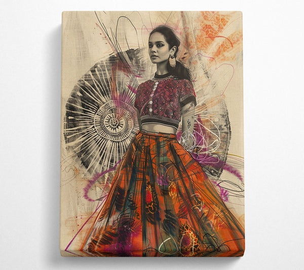  A Canvas Print of Orange Radiance Of Life Canvas Wall Art