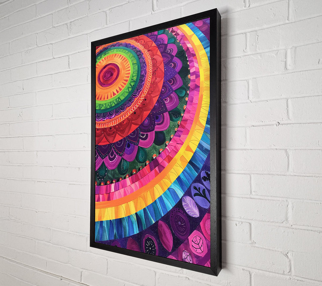  A Canvas Print of Orange Mandala Dream Canvas Wall Art