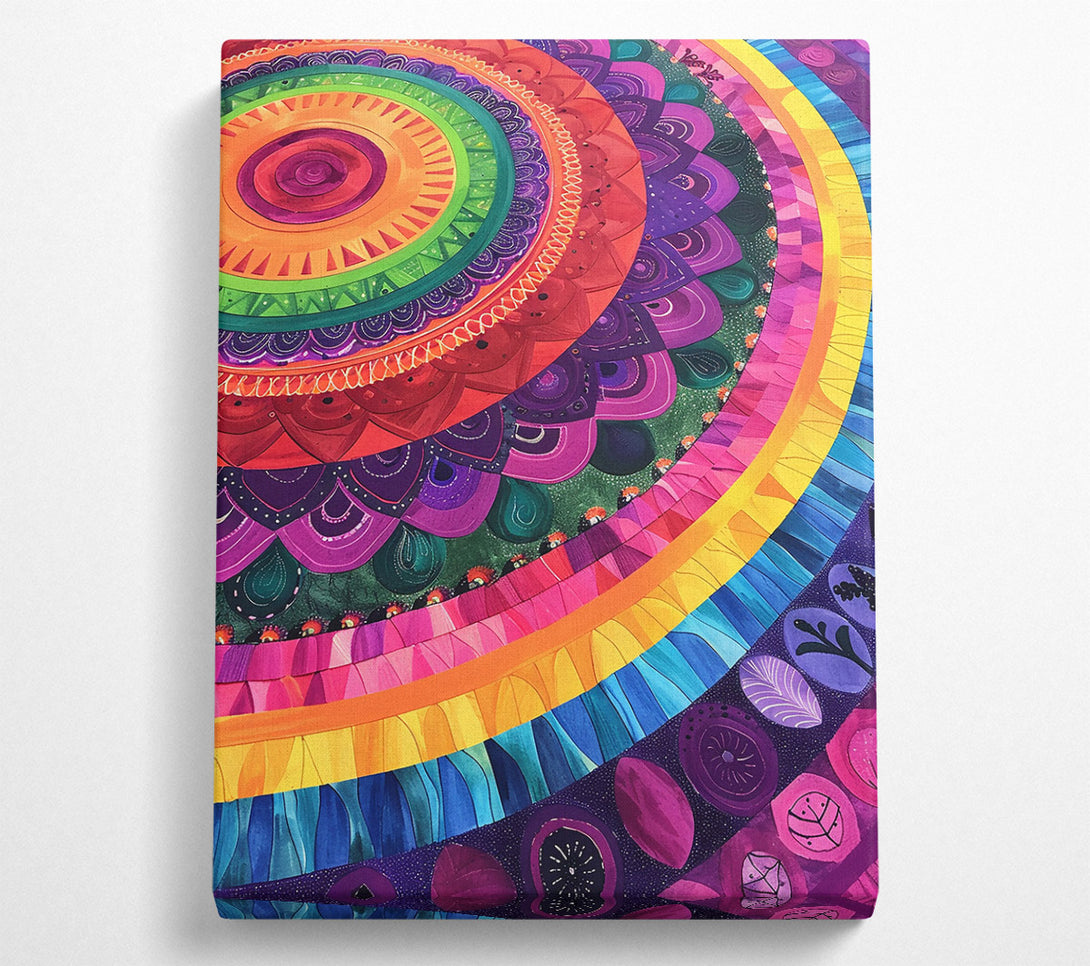  A Canvas Print of Orange Mandala Dream Canvas Wall Art