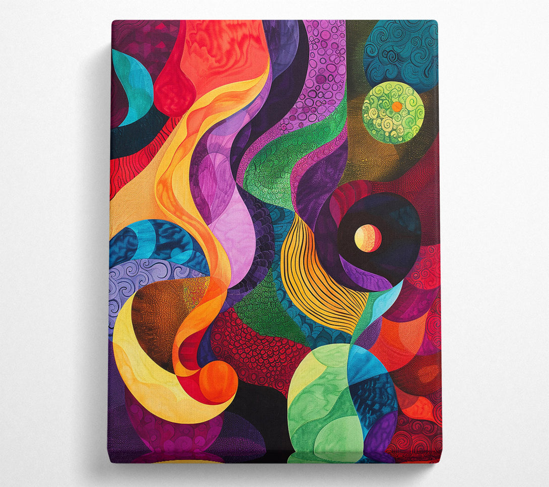  A Canvas Print of Orange Swirling Abstract Canvas Print