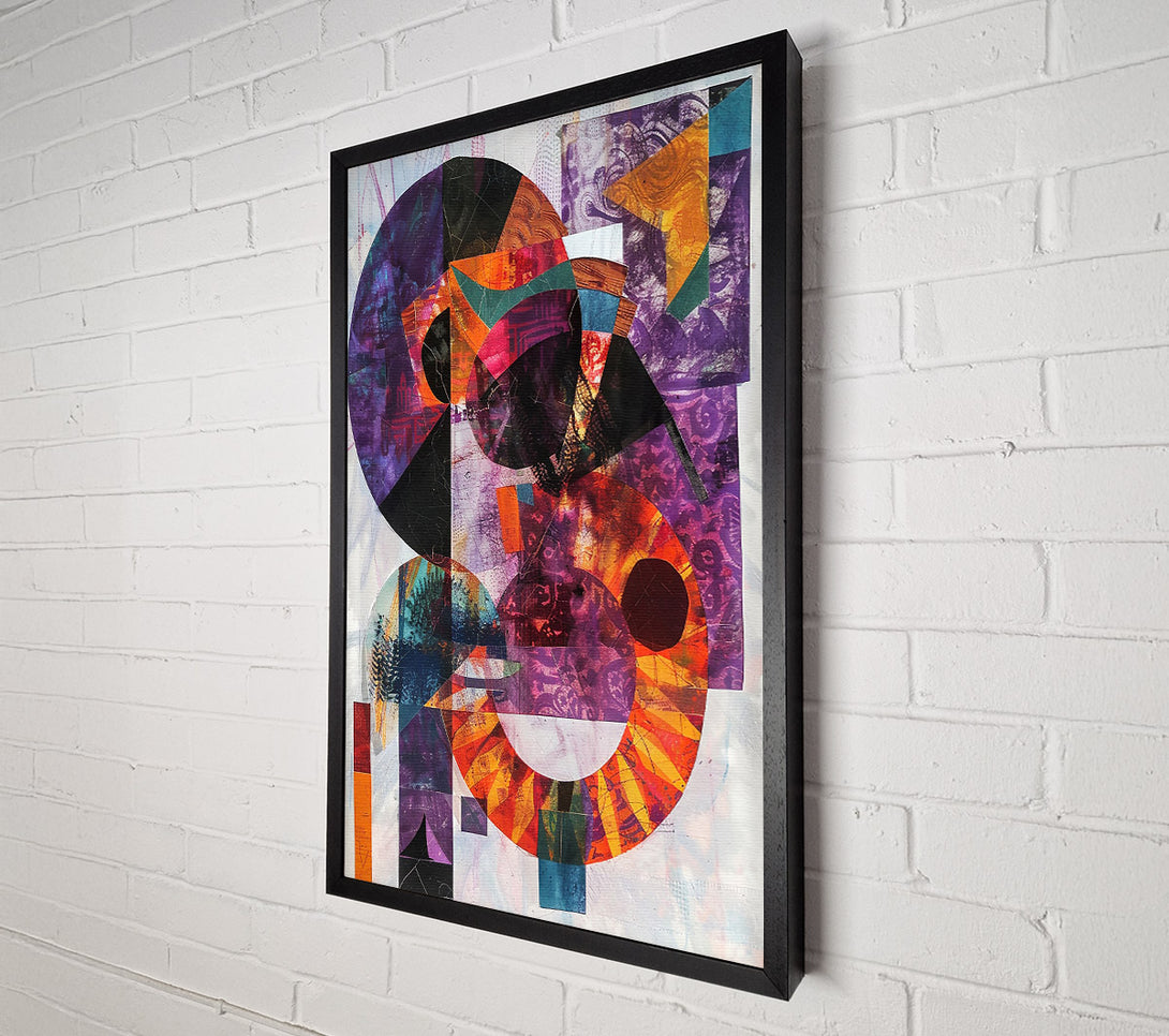  A Canvas Print of Orange Abstract Circles Canvas Art