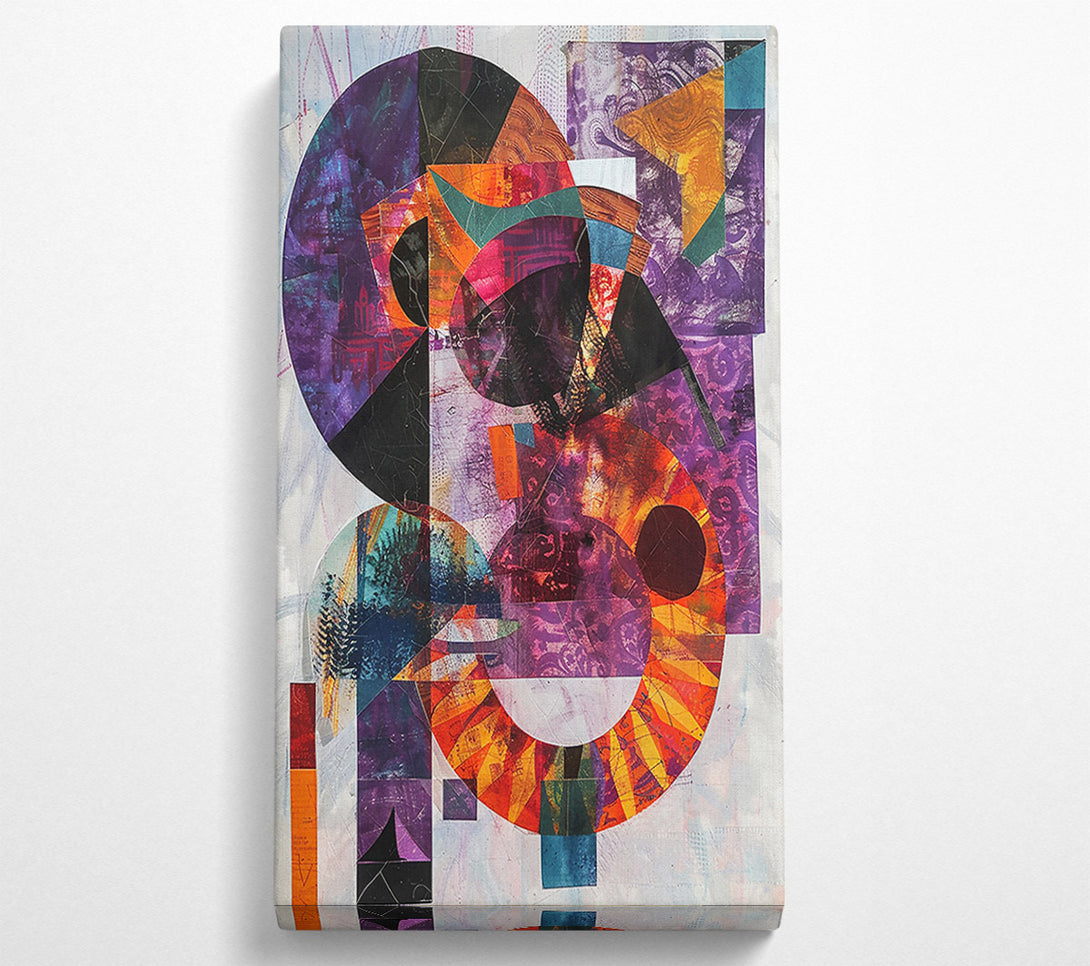  A Canvas Print of Orange Abstract Circles Canvas Art