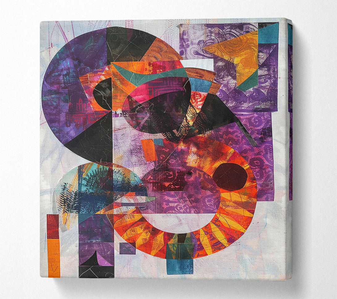  A Canvas Print of Orange Abstract Circles Canvas Art