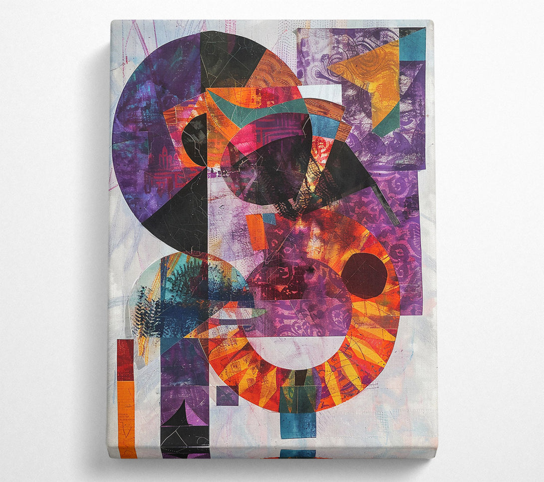  A Canvas Print of Orange Abstract Circles Canvas Art