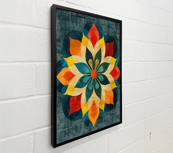Teal Mandala Bloom