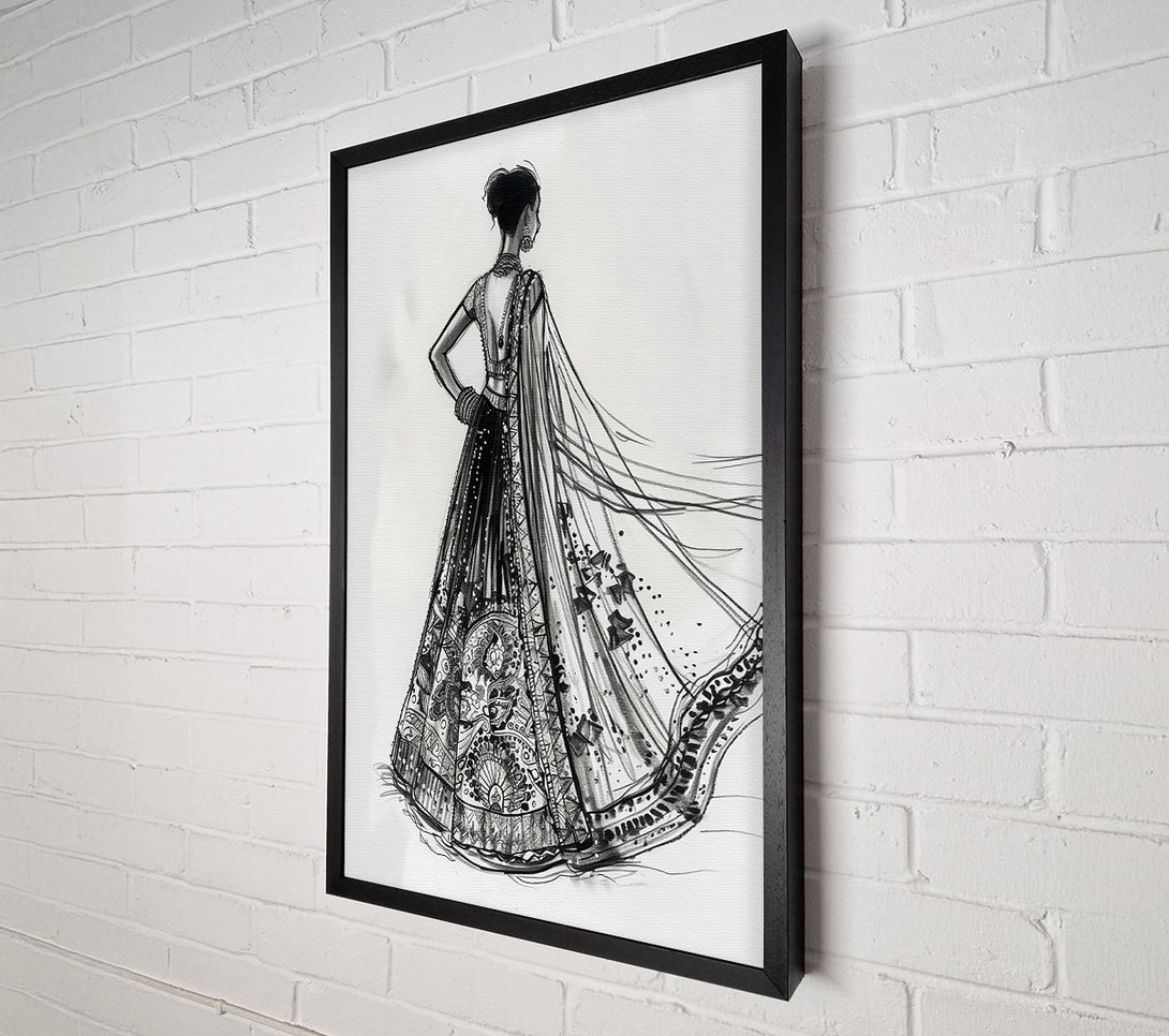  A Canvas Print of Black Draped Elegance Canvas Print