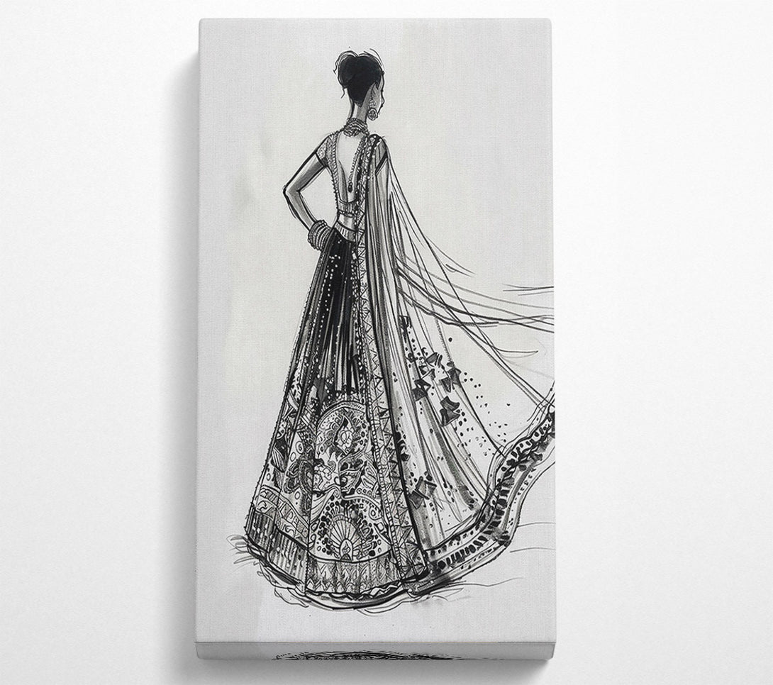  A Canvas Print of Black Draped Elegance Canvas Print