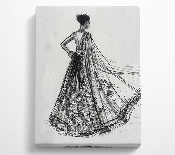  A Canvas Print of Black Draped Elegance Canvas Print