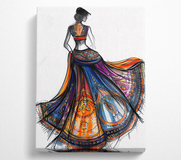  A Canvas Print of Orange And Blue Dreams Canvas Wall Art