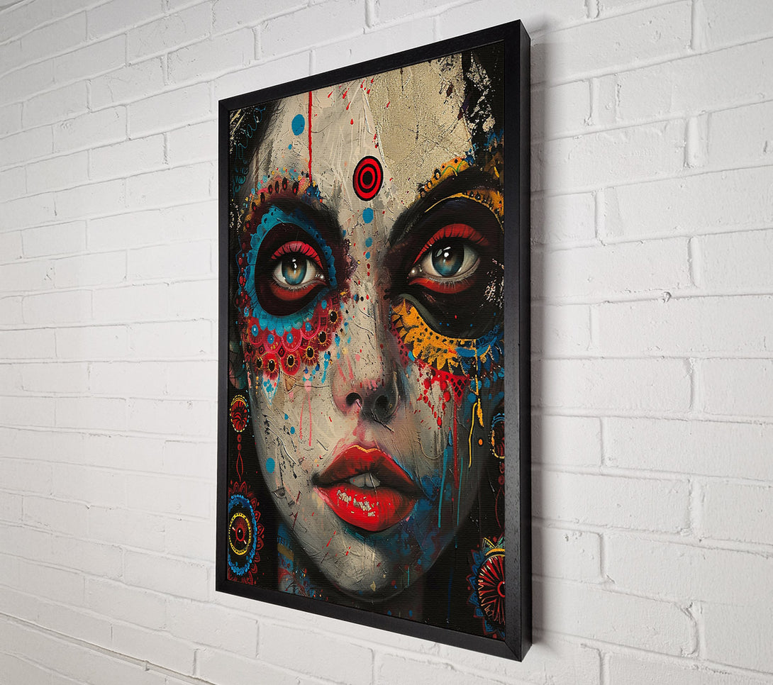  A Canvas Print of Crimson Eyes Gaze Canvas Art
