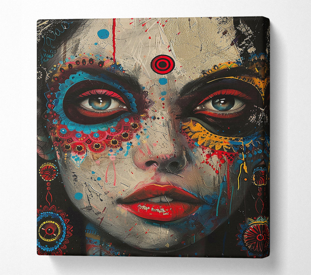  A Canvas Print of Crimson Eyes Gaze Canvas Art