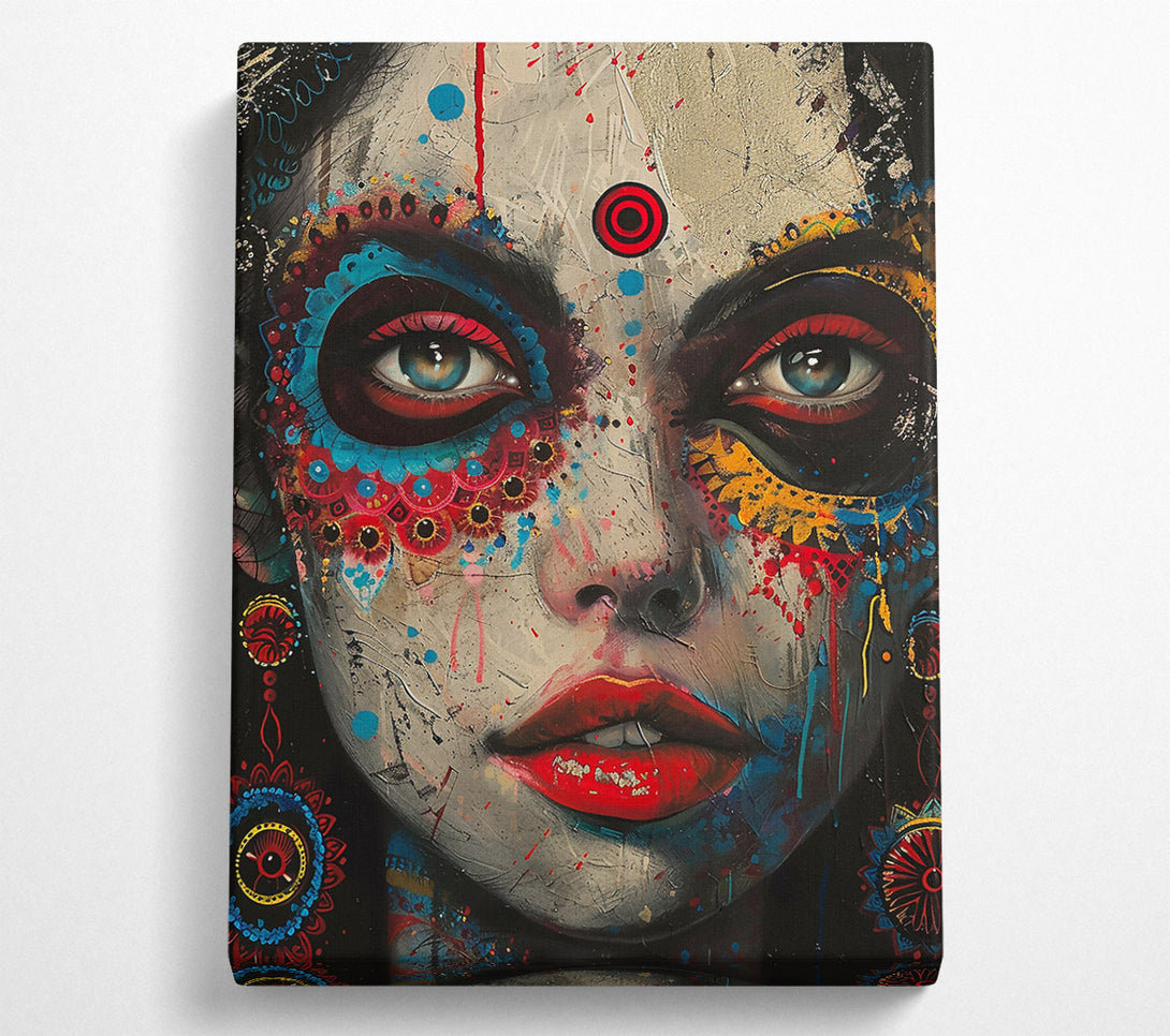  A Canvas Print of Crimson Eyes Gaze Canvas Art