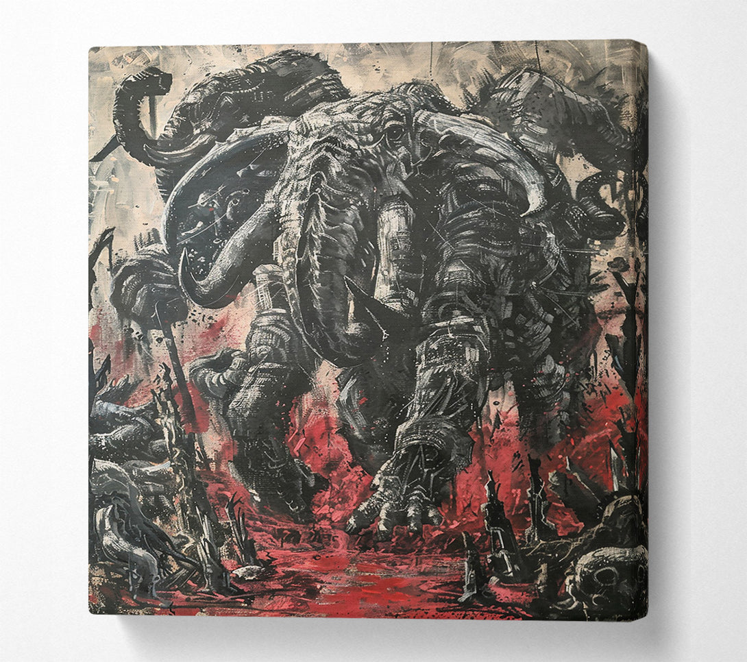  A Canvas Print of Crimson Colossal Beast Canvas Print