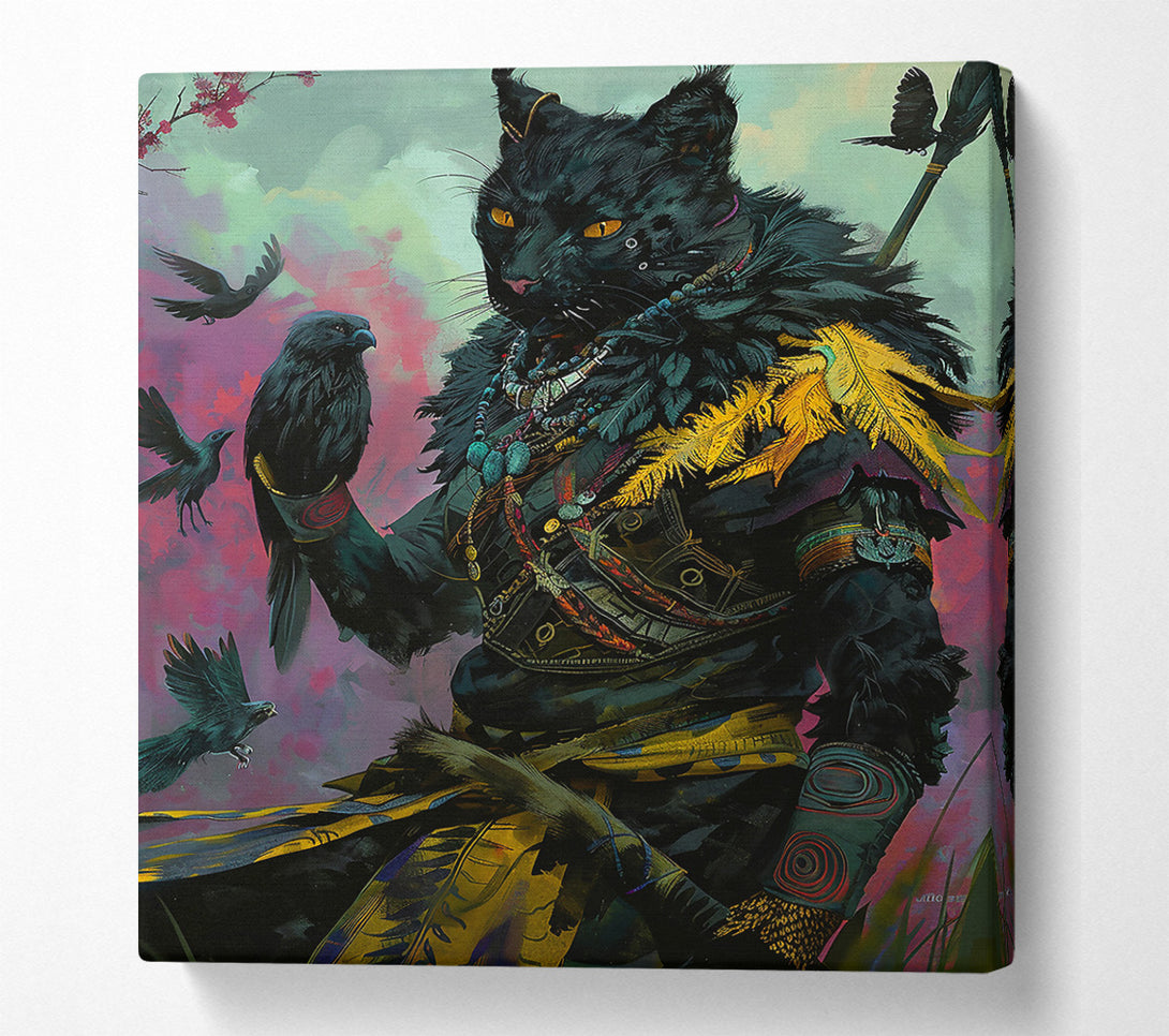  A Canvas Print of Black Feline Majesty Canvas Wall Art