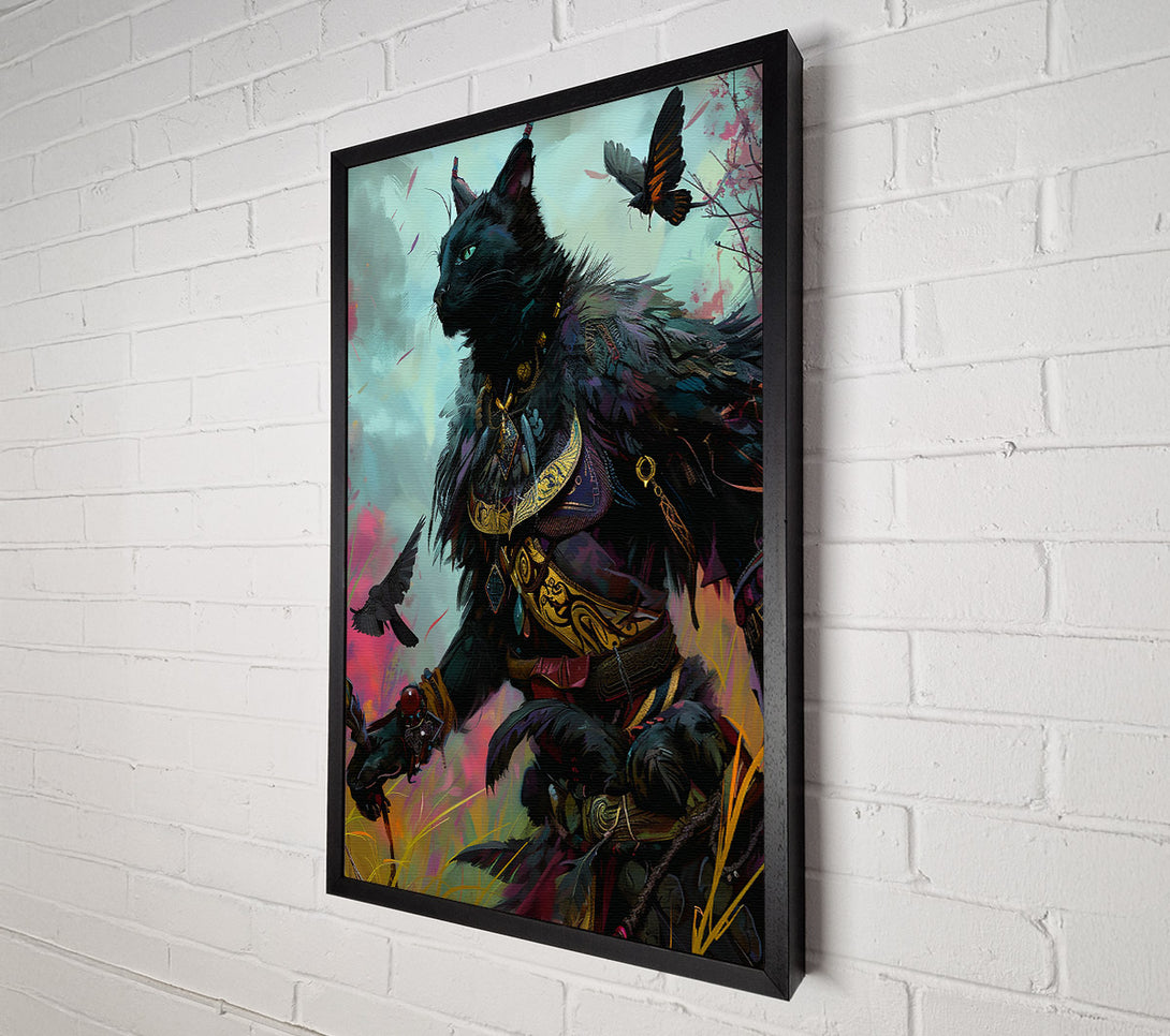  A Canvas Print of Black Feline'S Majesty Canvas Wall Art