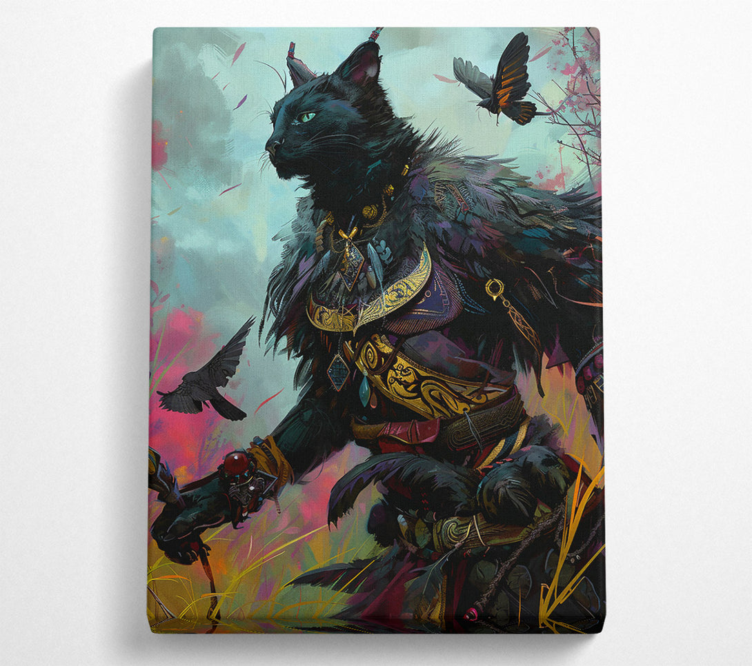  A Canvas Print of Black Feline'S Majesty Canvas Wall Art