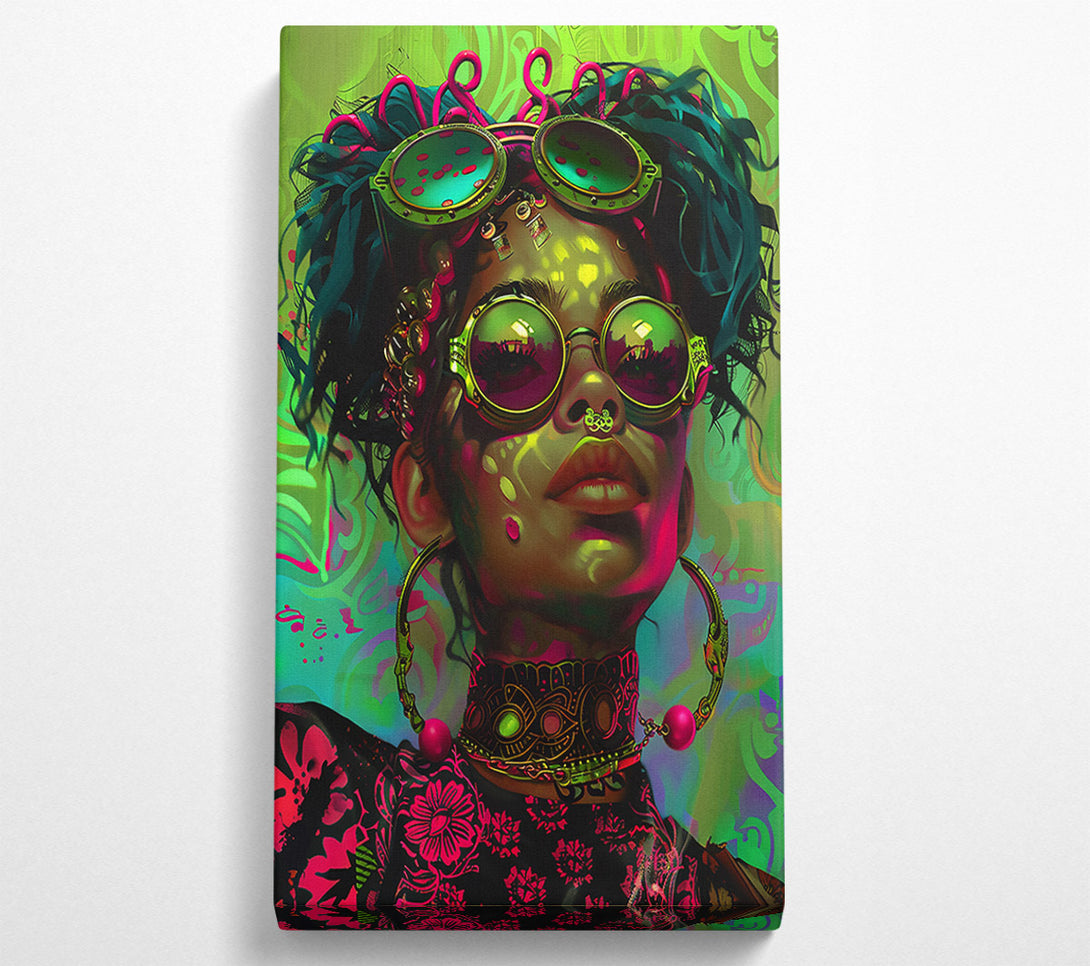  A Canvas Print of The Green Goggles Canvas Print