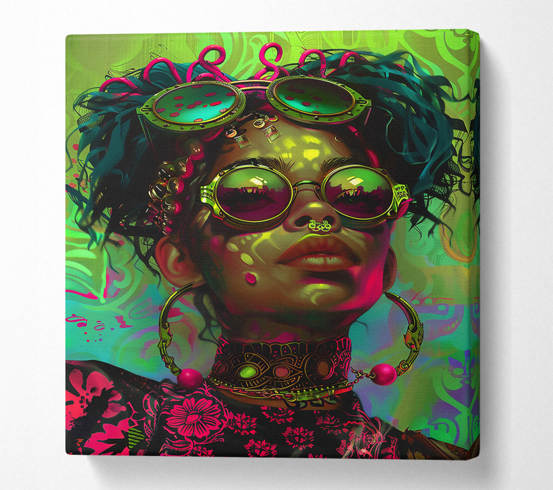  A Canvas Print of The Green Goggles Canvas Print