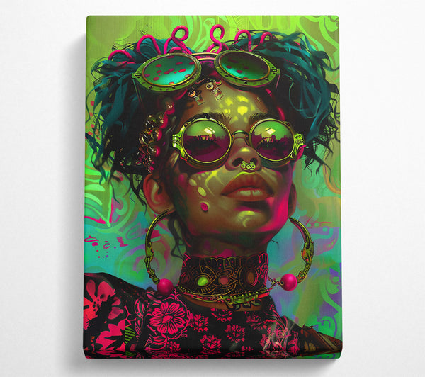  A Canvas Print of The Green Goggles Canvas Print