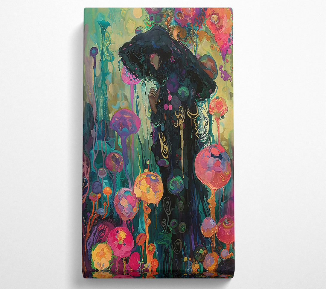 A Canvas Print of Black And Fuchsia Forest Canvas Wall Art
