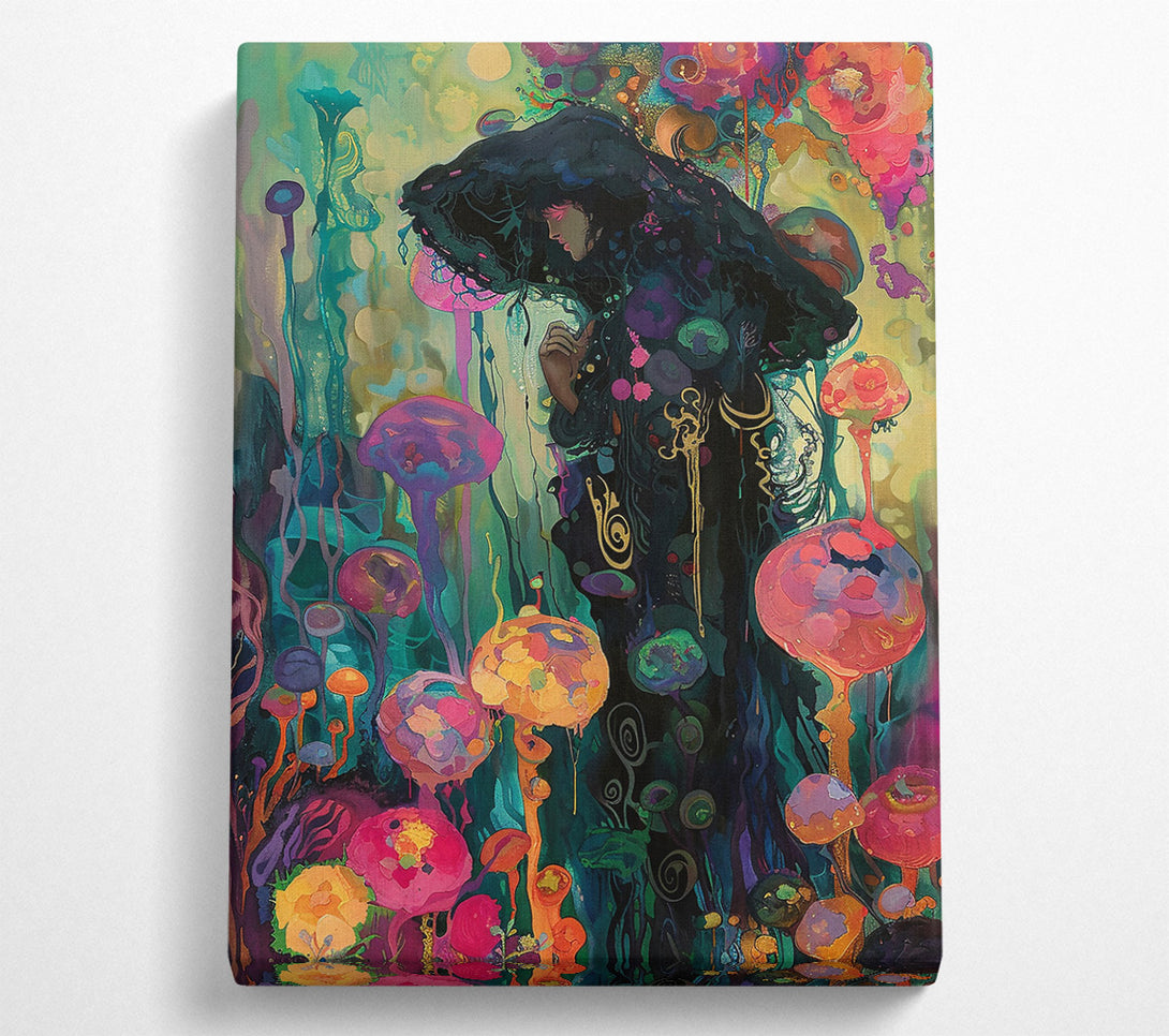  A Canvas Print of Black And Fuchsia Forest Canvas Wall Art