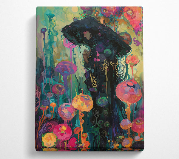  A Canvas Print of Black And Fuchsia Forest Canvas Wall Art