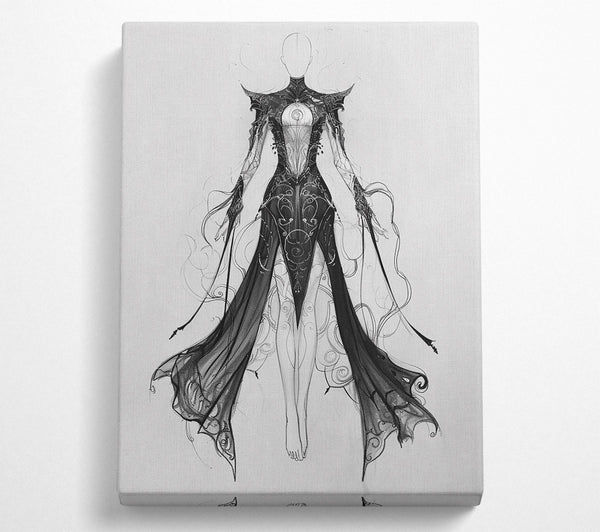  A Canvas Print of Black Lace Enchantment Canvas Print