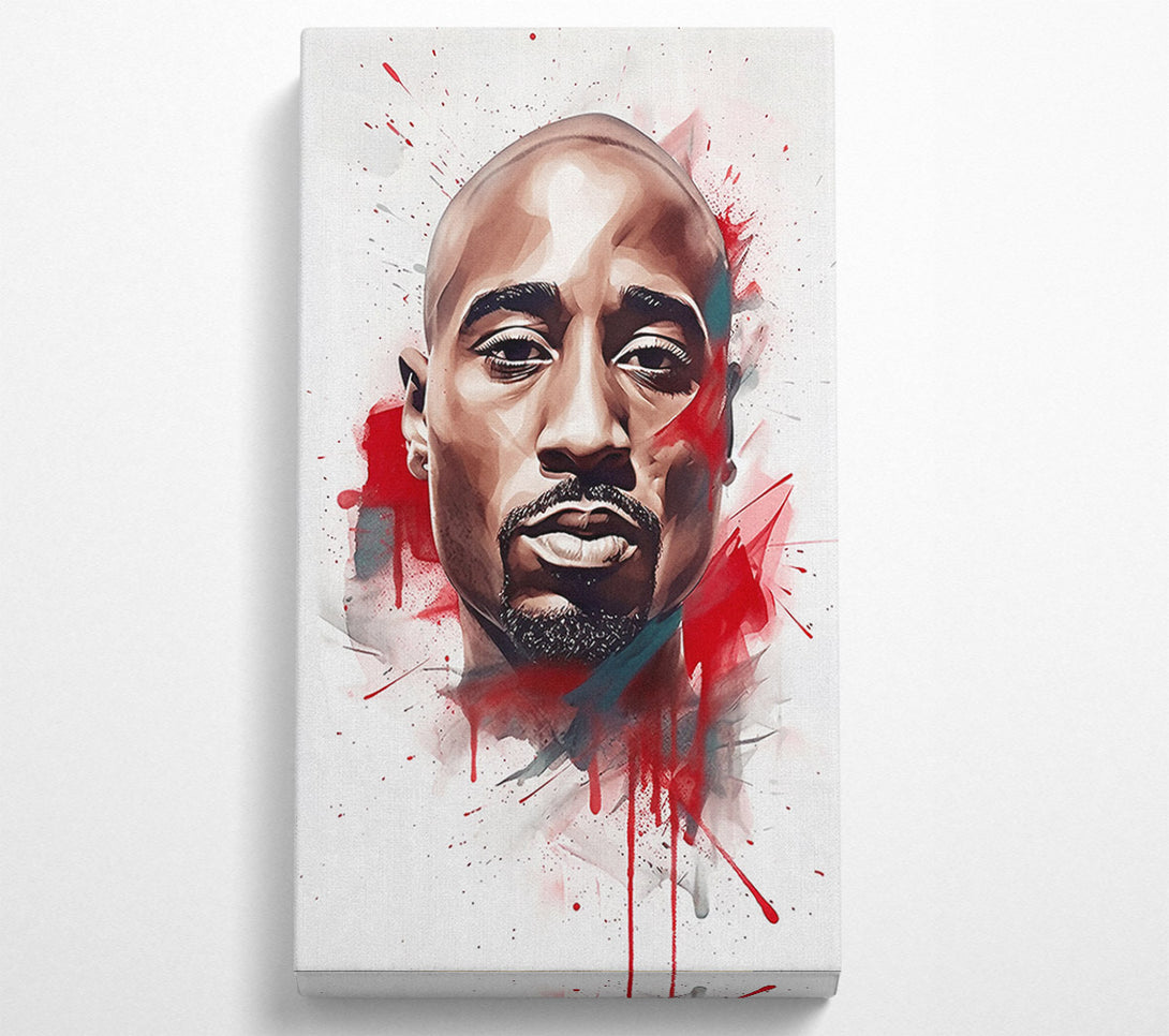  A Canvas Print of Tupac Brush Strokes Canvas Art
