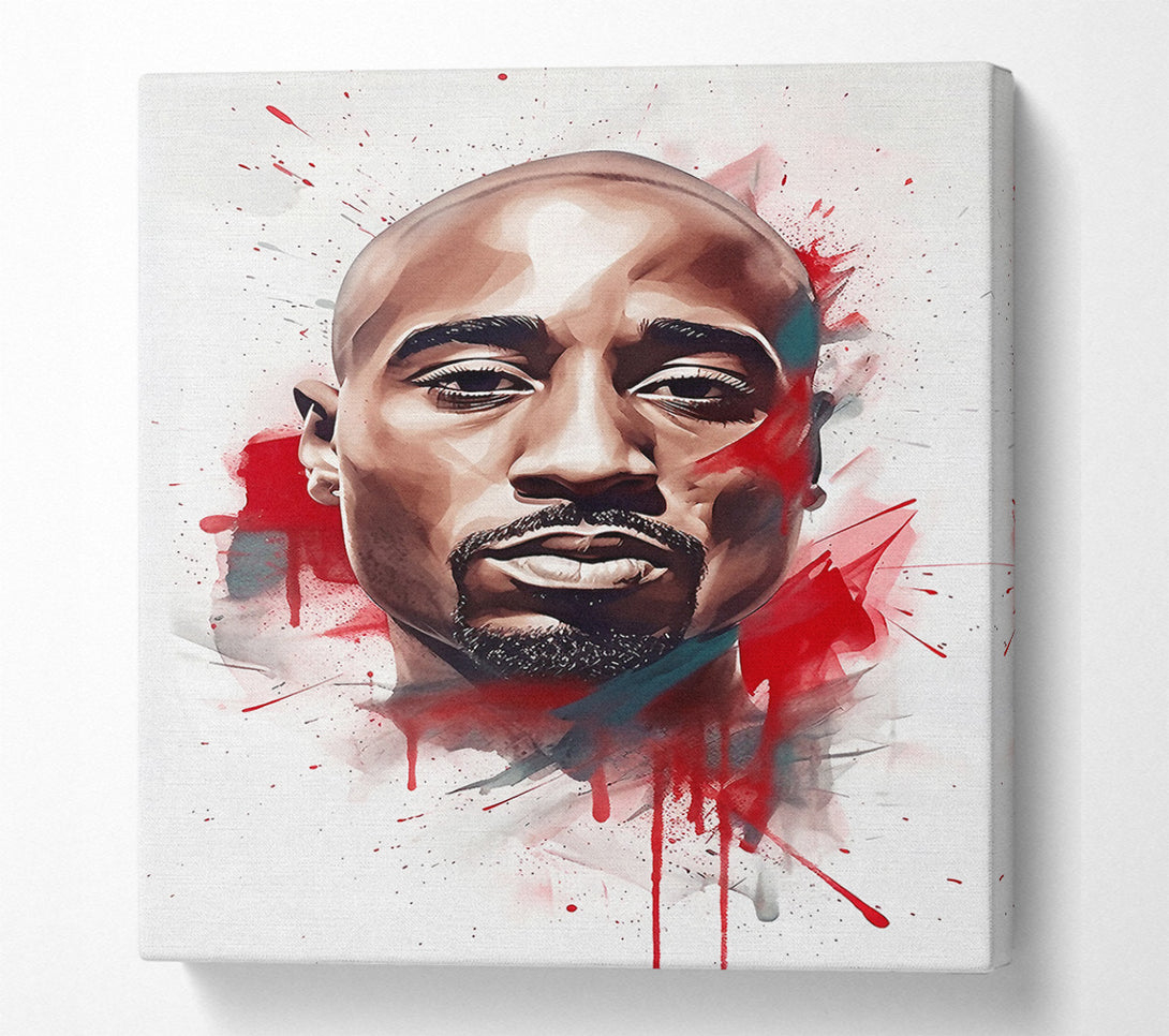  A Canvas Print of Tupac Brush Strokes Canvas Art