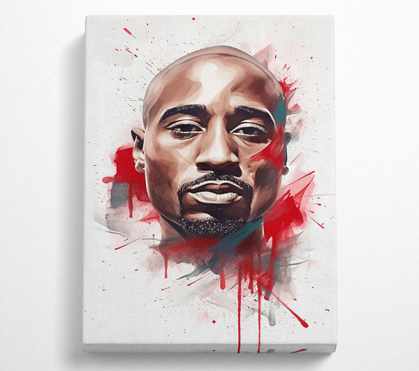  A Canvas Print of Tupac Brush Strokes Canvas Art