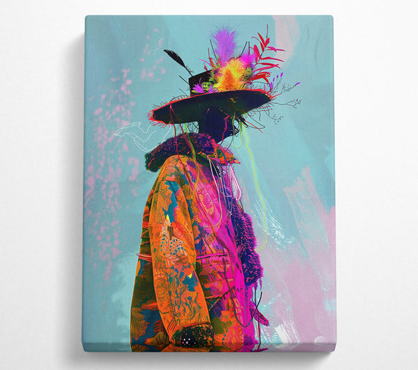  A Canvas Print of Orange Floral Fantasy Canvas Art