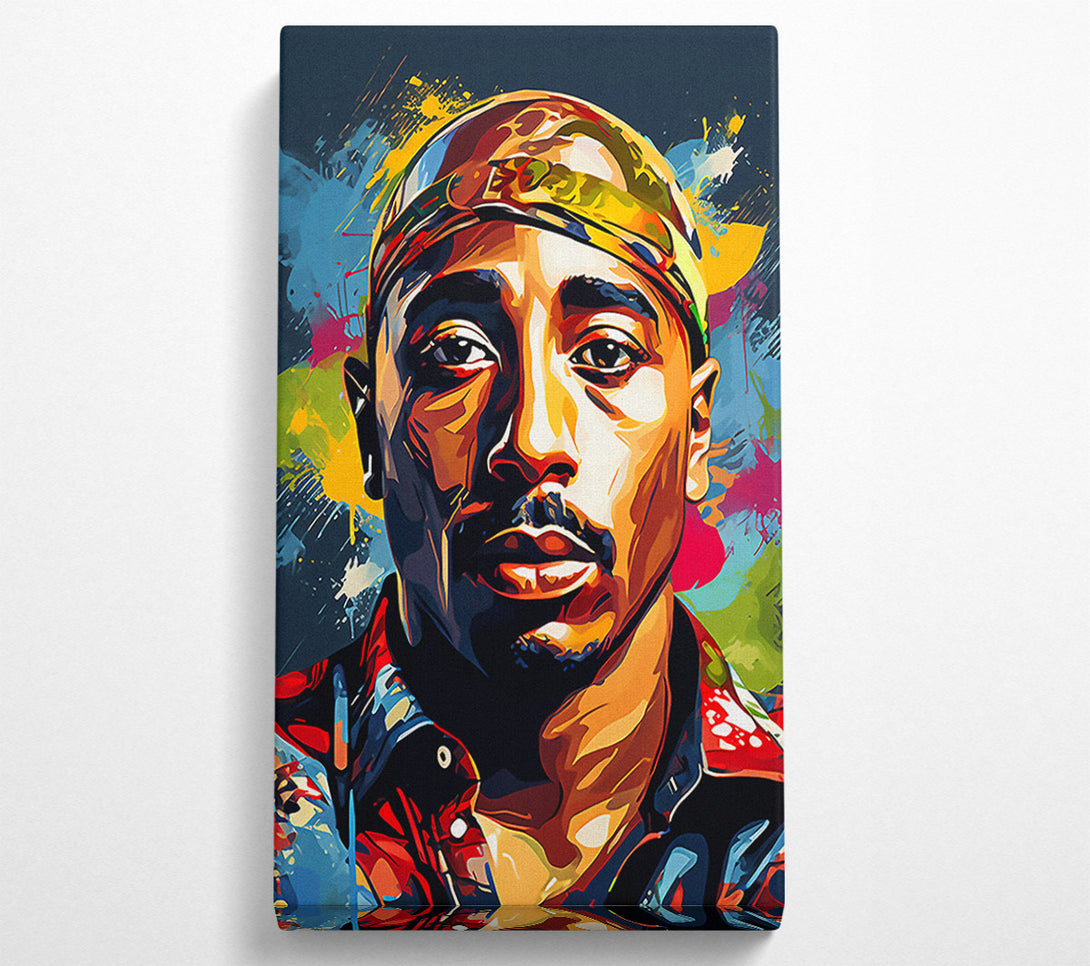  A Canvas Print of Tupac Paint Splash Canvas Art