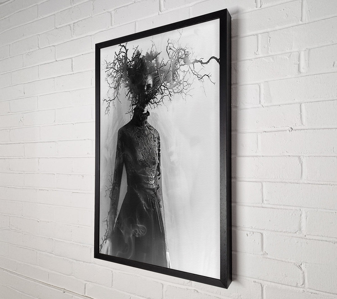  A Canvas Print of Black Branch Embrace Canvas Print