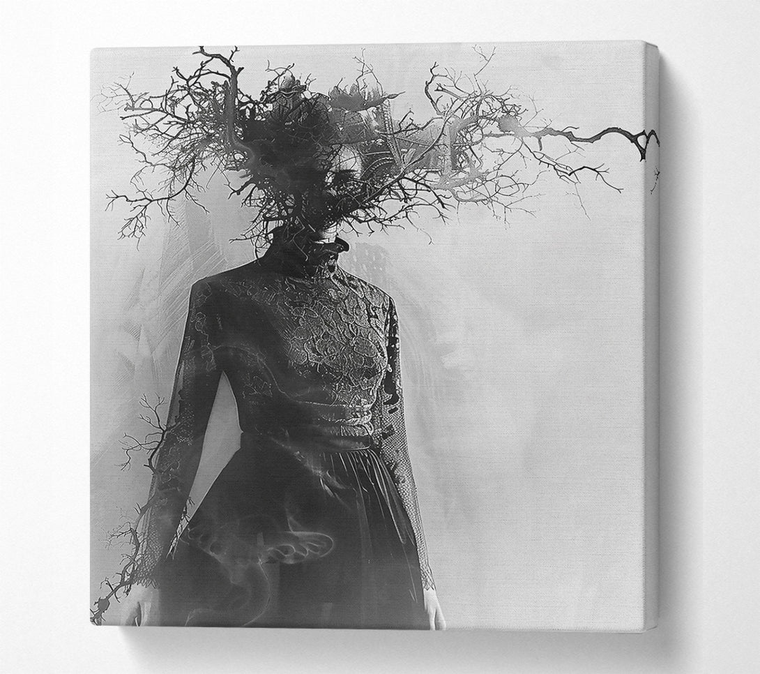  A Canvas Print of Black Branch Embrace Canvas Print
