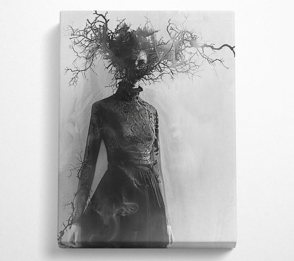  A Canvas Print of Black Branch Embrace Canvas Print