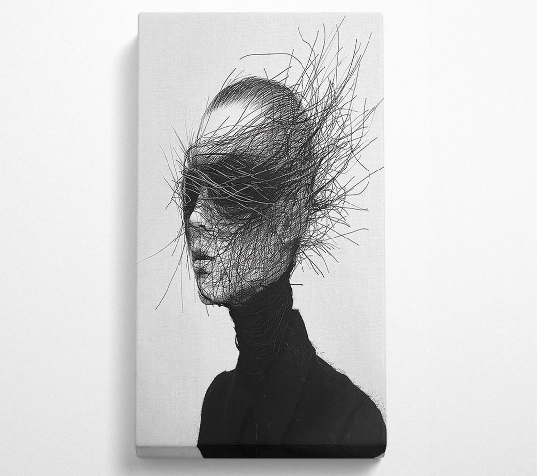  A Canvas Print of Black Webbed Portrait Canvas Print