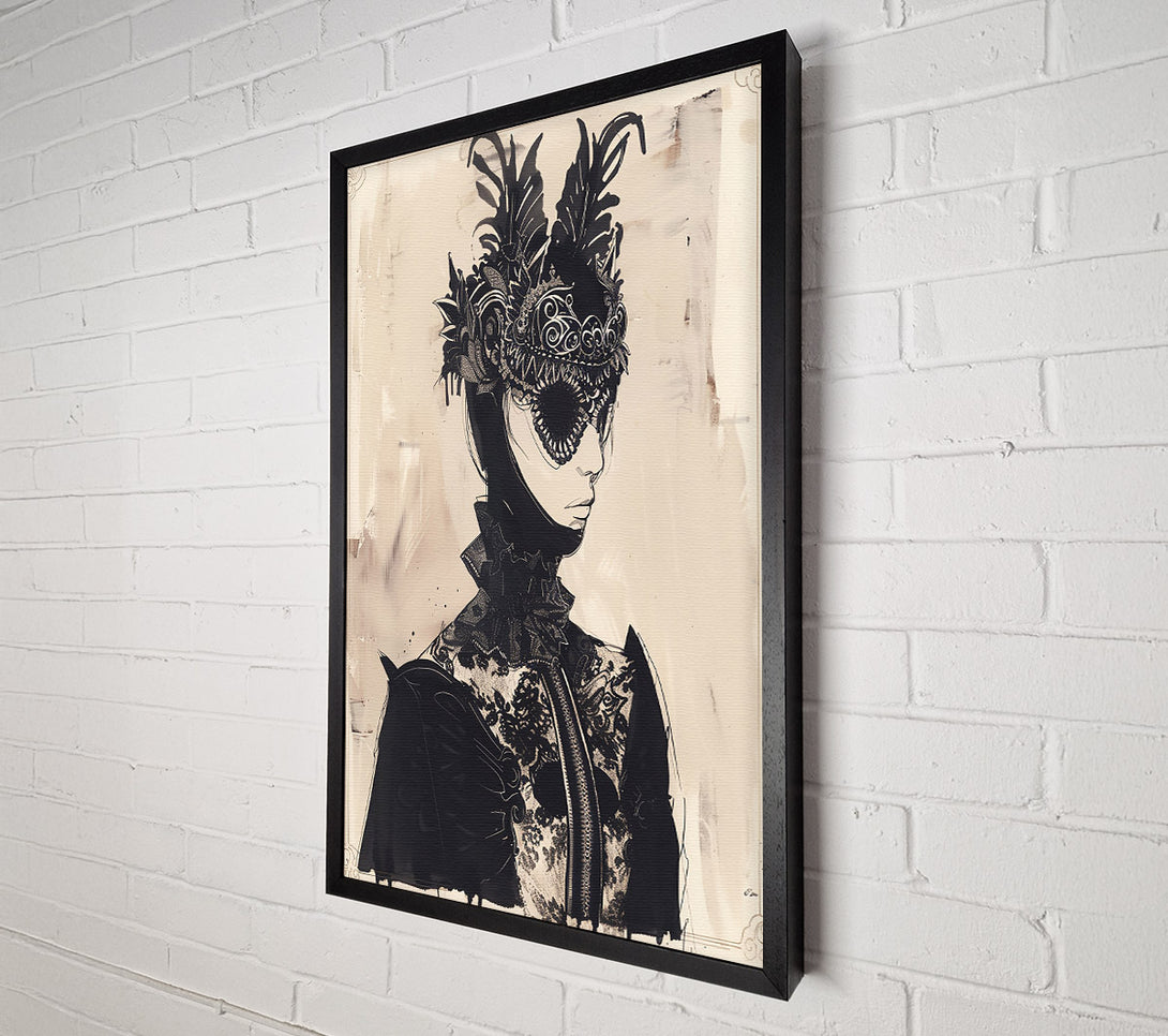  A Canvas Print of Black Lace Masquerade Canvas Art