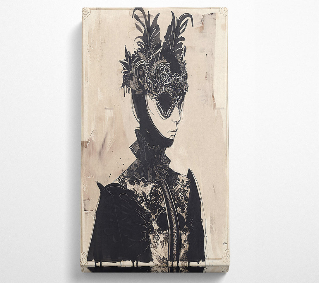  A Canvas Print of Black Lace Masquerade Canvas Art