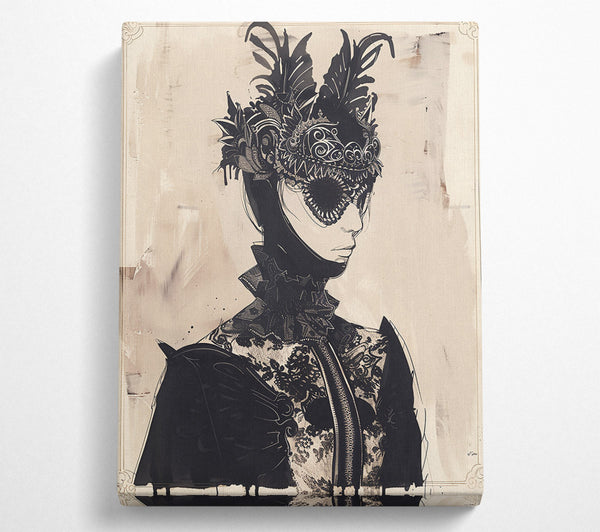  A Canvas Print of Black Lace Masquerade Canvas Art