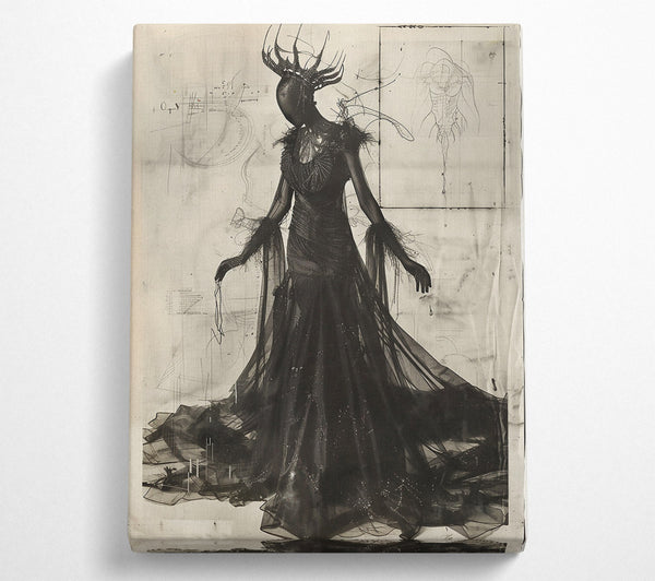  A Canvas Print of The Blackest Bloom Canvas Wall Art