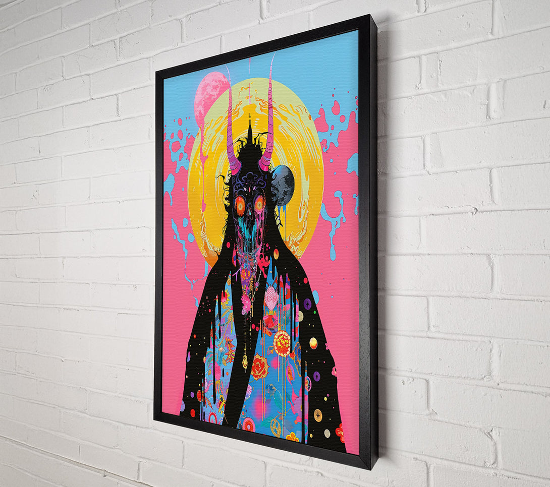  A Canvas Print of Pink Demon'S Gaze Canvas Wall Art