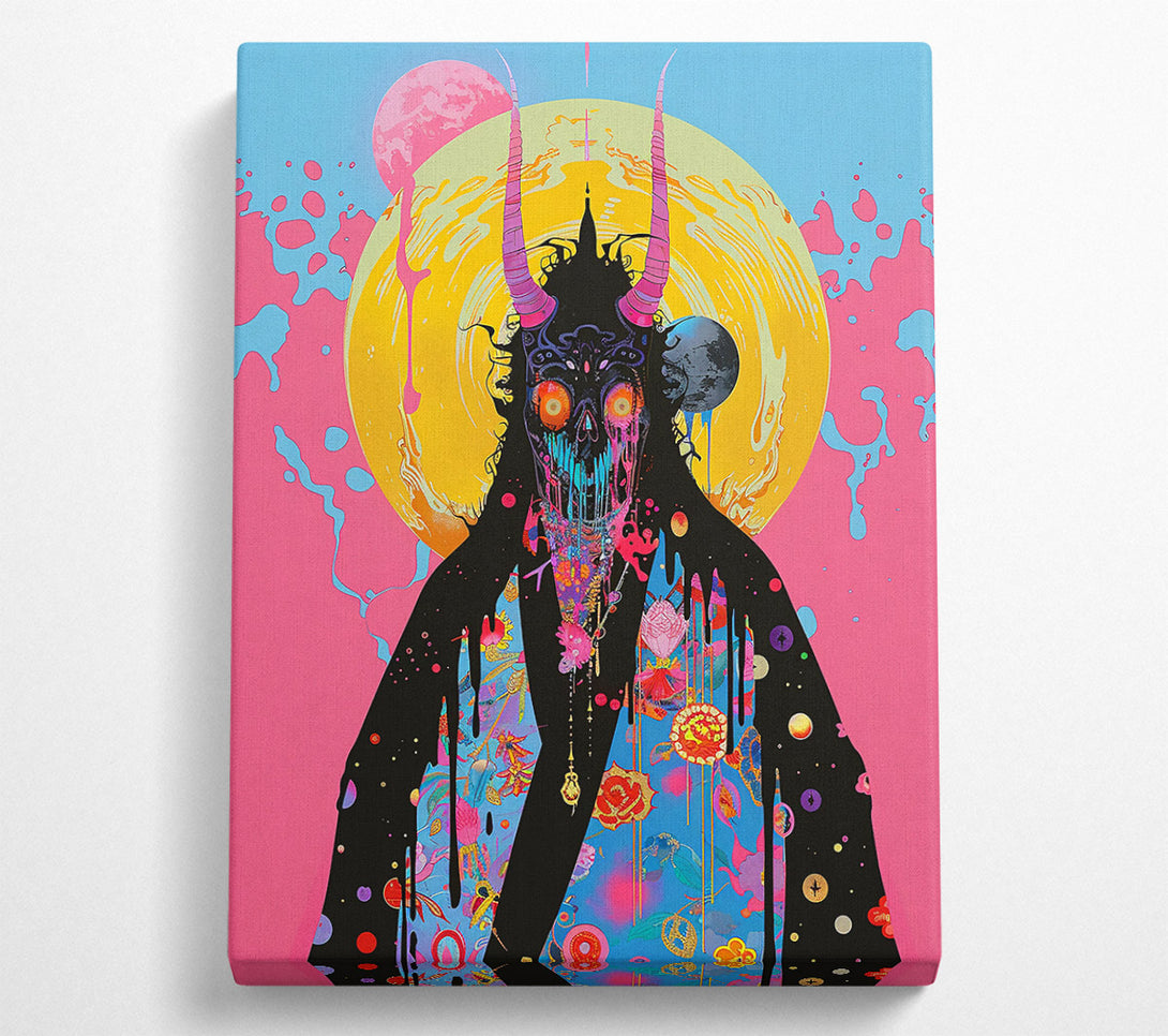 A Canvas Print of Pink Demon'S Gaze Canvas Wall Art