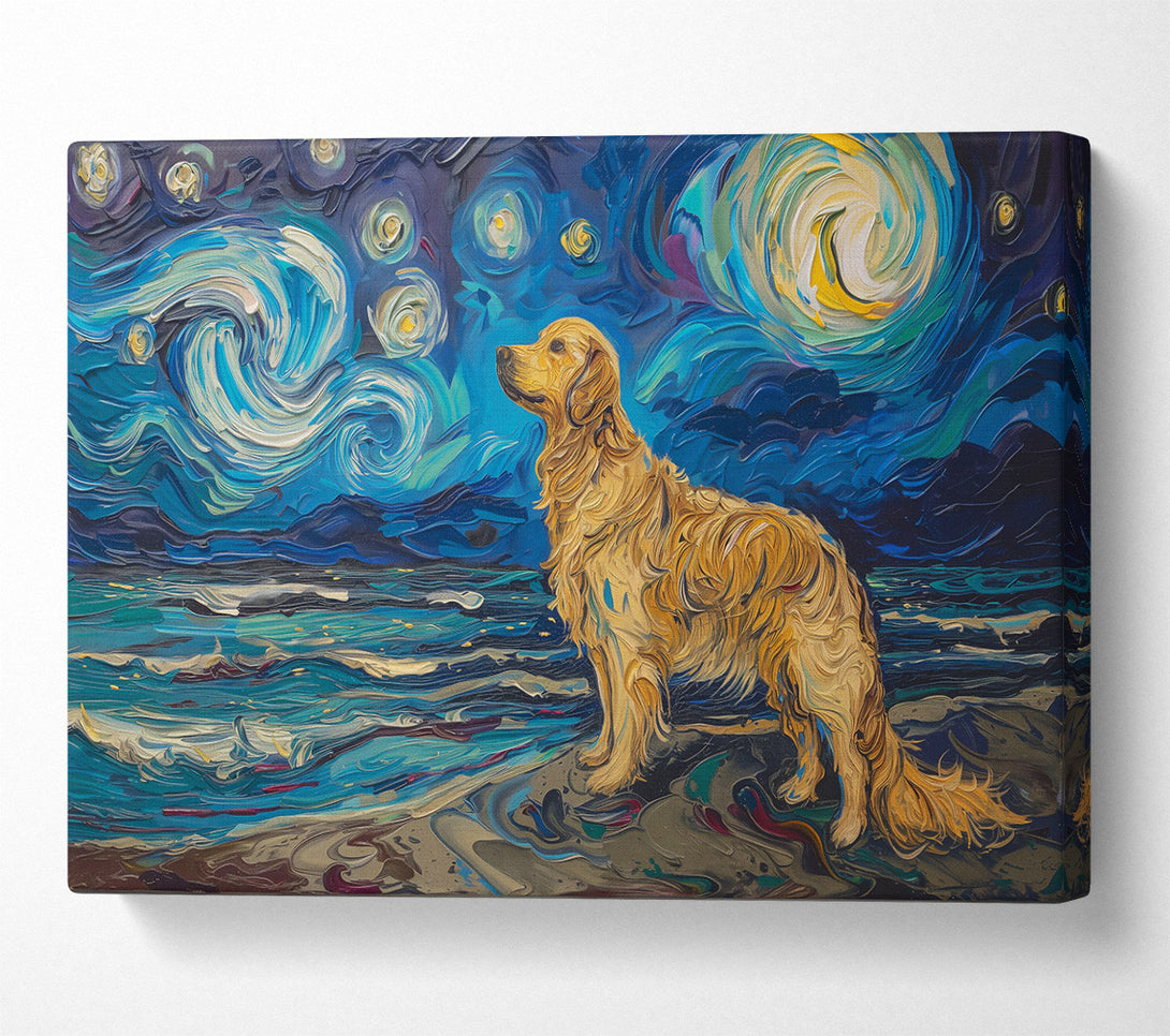  A Canvas Print of Golden Night Sky Canvas Print