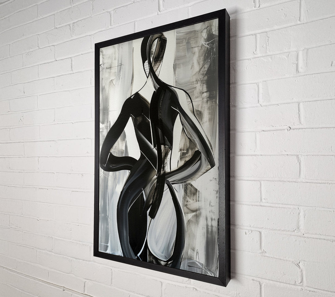  A Canvas Print of Black Figure In Motion Canvas Wall Art