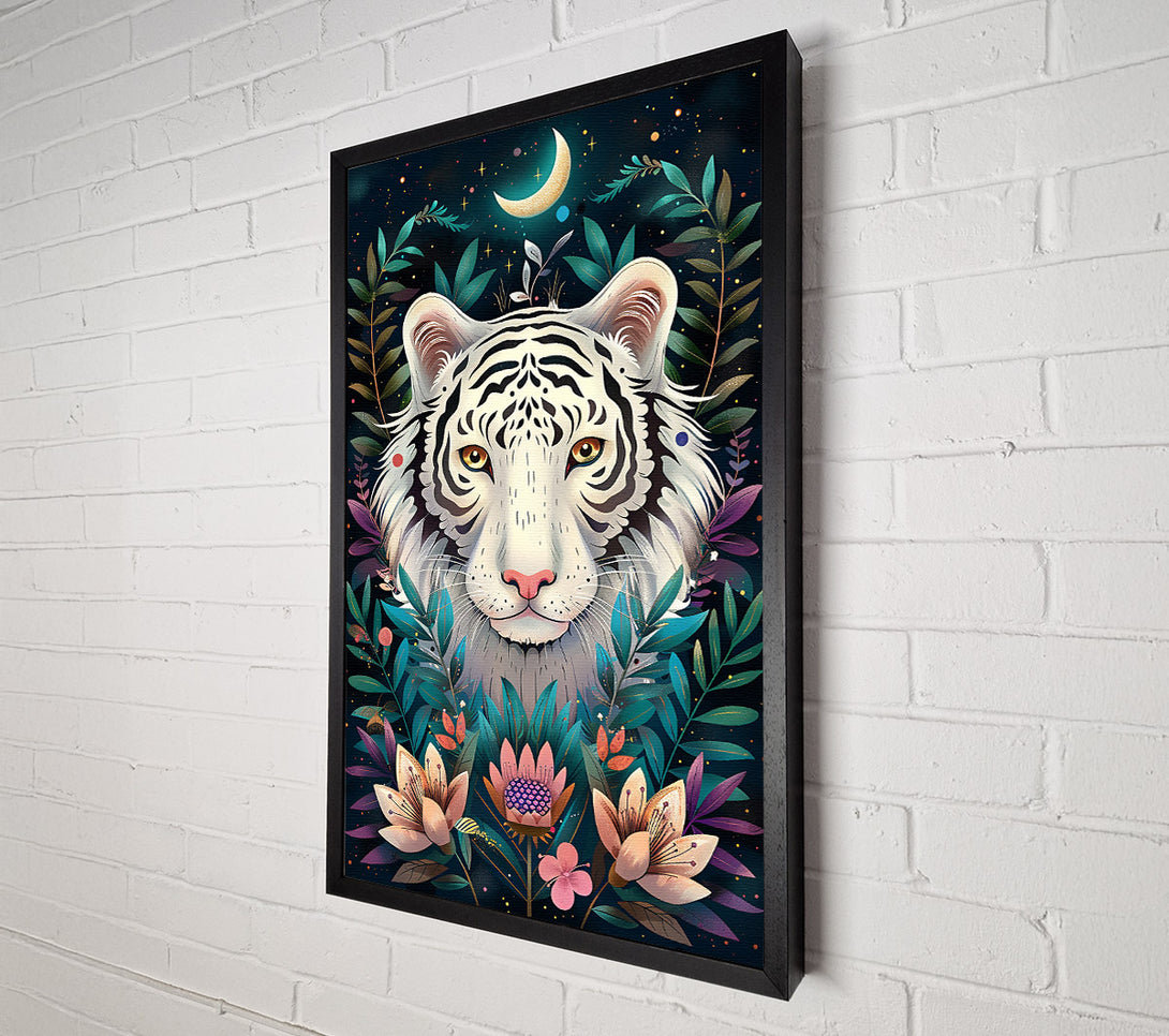  A Canvas Print of White Tiger Dreamscape Canvas Wall Art