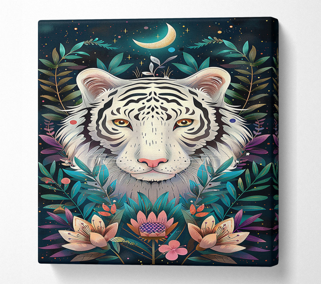  A Canvas Print of White Tiger Dreamscape Canvas Wall Art