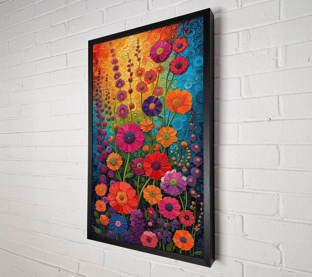  A Canvas Print of Orange Swirls Of Joy Canvas Wall Art